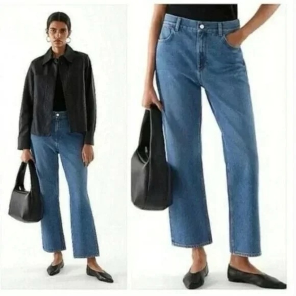 NWOT COS Cropped Flared Jeans